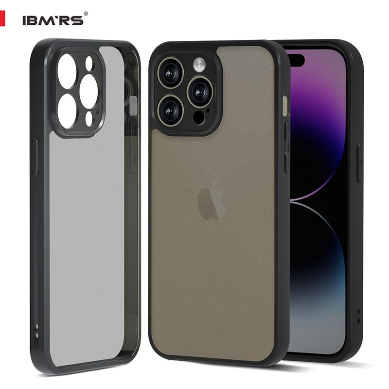 (Comes with wrist strap)IBMRS for Apple iPhone 14 pro max Case 6.7 Inches camo  Clear Hard Back and Flexible TPU Frame Shockproof Phone Cover