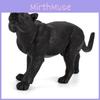 Figurine Solide d'Animal Panthère Noire en Matériau PVC Durable pour Cadeau et Décoration