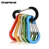 6Pcs Aluminum Alloy Carabiner Outdoor Backpack Tools Camping Climbing Buckle Fishing Hook Keychain Lock Buckle Snap Clip