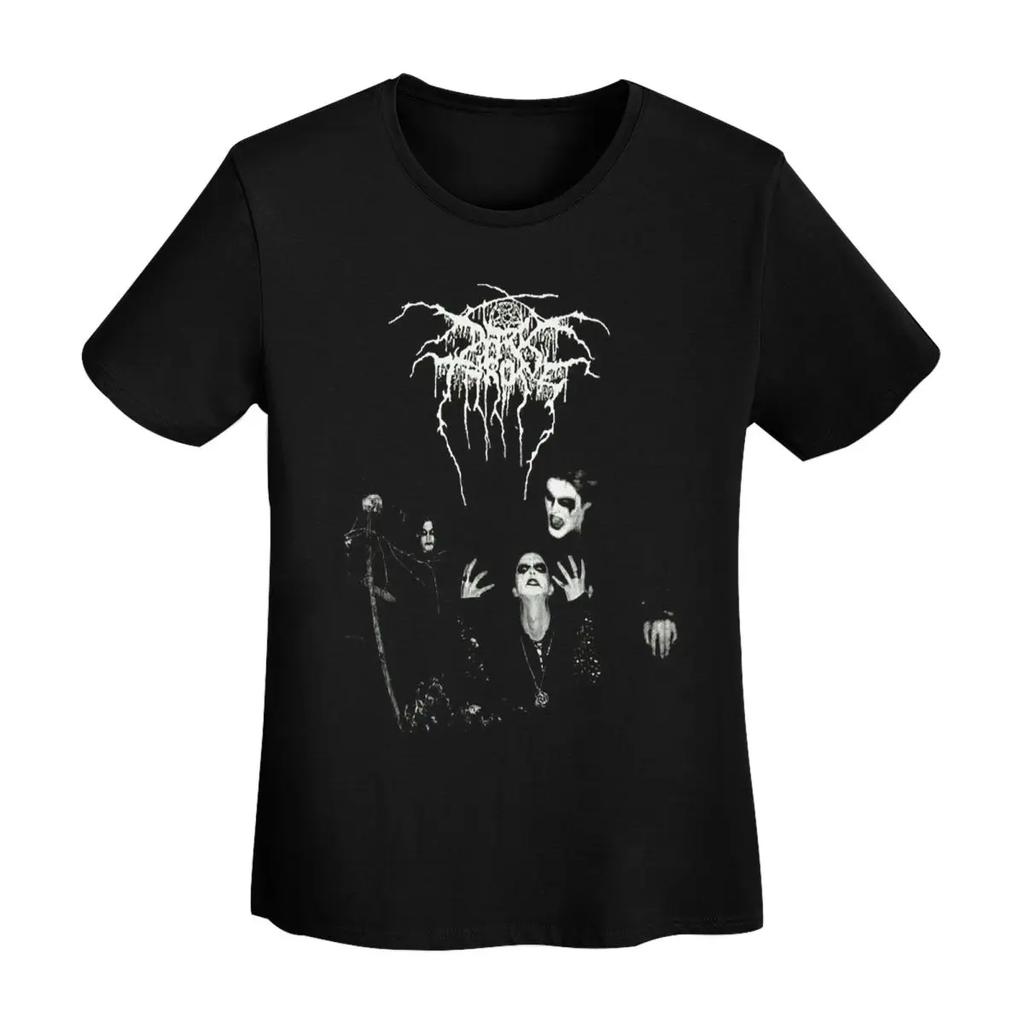 Darkthrone Logo Norwegian Black Metal Band TShirt Women Short Sleeve T Shirts Round Neck Streetwear Cotton Tees Streetwear