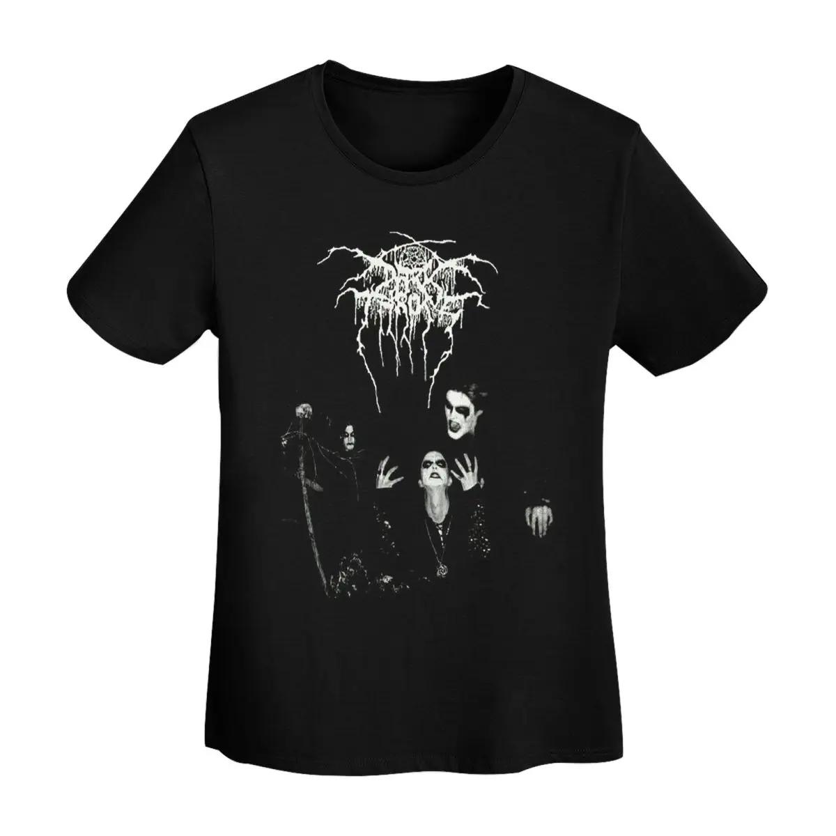 

Darkthrone Logo Norwegian Black Metal Band TShirt Women Short Sleeve T Shirts Round Neck Streetwear Cotton Tees Streetwear 4XL
