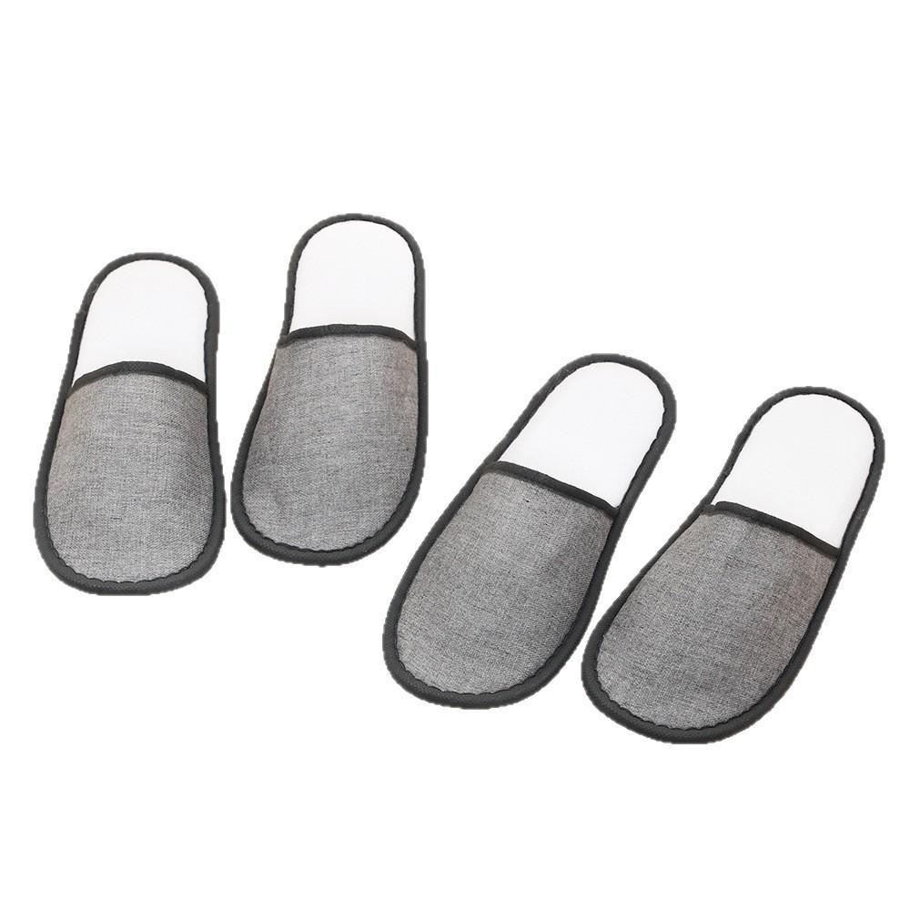 Star Hotel Homestay Disposable Linen Slippers for Beauty Salon, Home, Travel & Outdoor Use