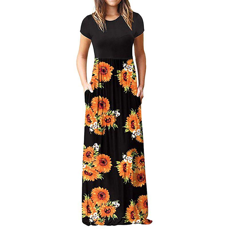Stunning Women Boho Floral Long Maxi Dress For Cocktail Parties And Summer Events