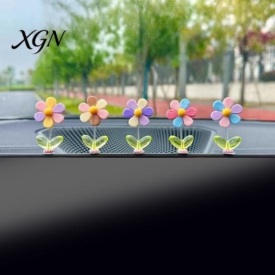 Innenraum-Autodekoration Federnde Wackelblume Armaturenbrett-Ornament, Wackelkopf-Sonnenblumen-Dekor, Niedlich für Rückspiegel und Home Office