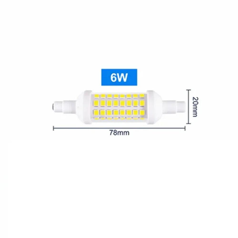 

R7S светодиодный 118 мм 78 мм с регулируемой яркостью 2835 SMD лампа стеклянная трубка 10 Вт 15 Вт замена галогенной лампы переменного тока 220 В 230 В R7S прожектор 220V J78 6W