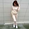 Women's European & American Casual Autumn/Winter Plus Velvet Hoodie & Sweatpants Set