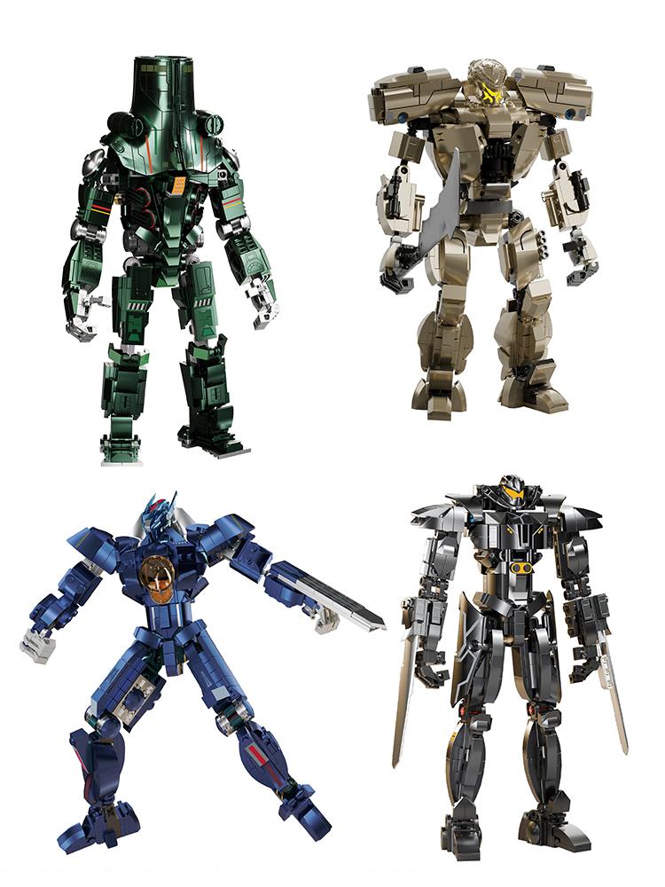KBOX Hunter Robot stavebnice Film Mecha Warrior Skládací hračky ABS plast Gipsy Danger model Sbírejte ozdoby dětský dárek