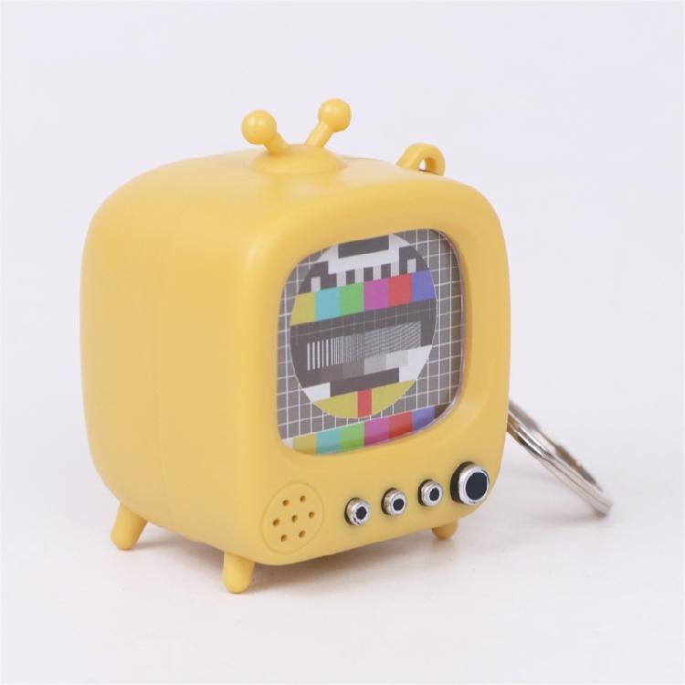 Vintage Style Mini TV Keychain With Light Sound Features Compact Keyring Gift For Birthdays Holidays