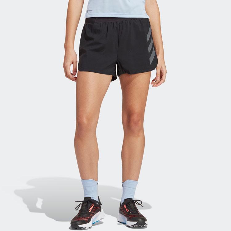 Adidas Agravic Trail Running Shorts Logo Quick-Dry Outdoor Sports Regular Women Bottoms Black HT9392