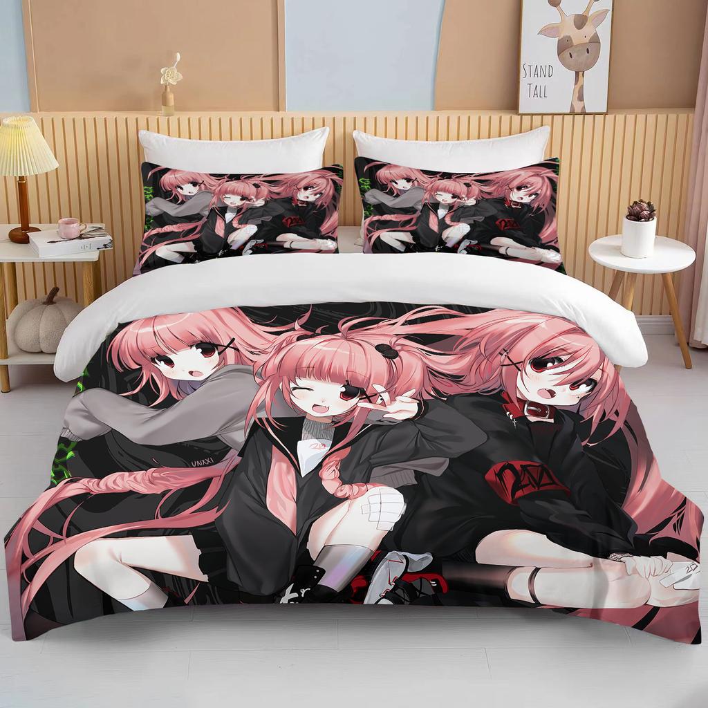 Japanese Anime Moe Double Bed Duvet Cover Bed European Bedding Sets Home Textiles Luxury Pillow Cases Bedroom Bedding Sets