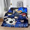 Koc z nadrukiem anime Blue Lock Japonia Koc piknikowy Ciepły koc Miękki i wygodny koc Dom Podróż Prezent urodzinowy