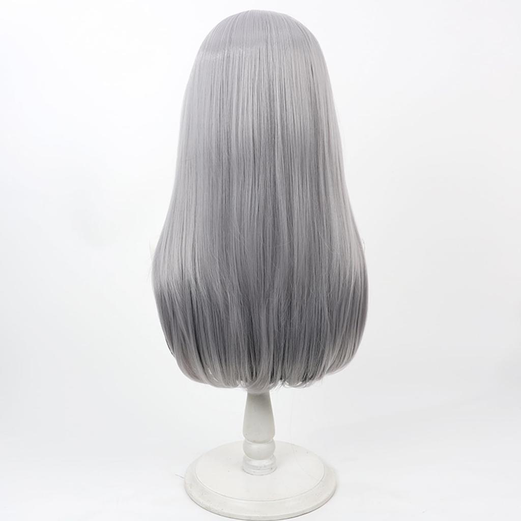 Laubao Shopping Higuchi Kaede Cosplay Long Straight Costume Accessory for and More Wig, Gray/Black Hair, Mesh, Hair, Heat-Resistant, Disguise,