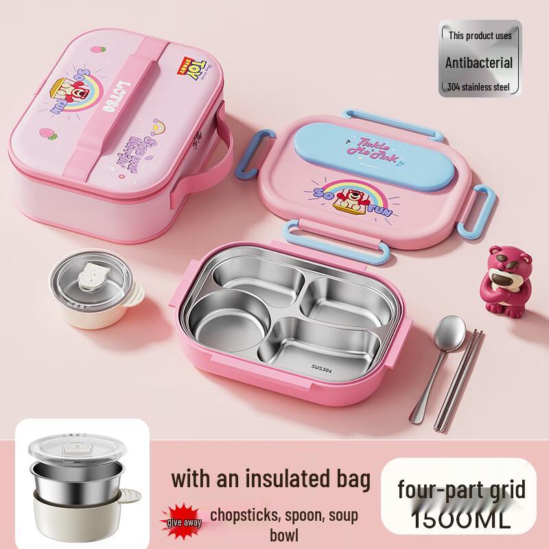 Character Kids' Insulated 304 Stainless Steel Bento Box Set