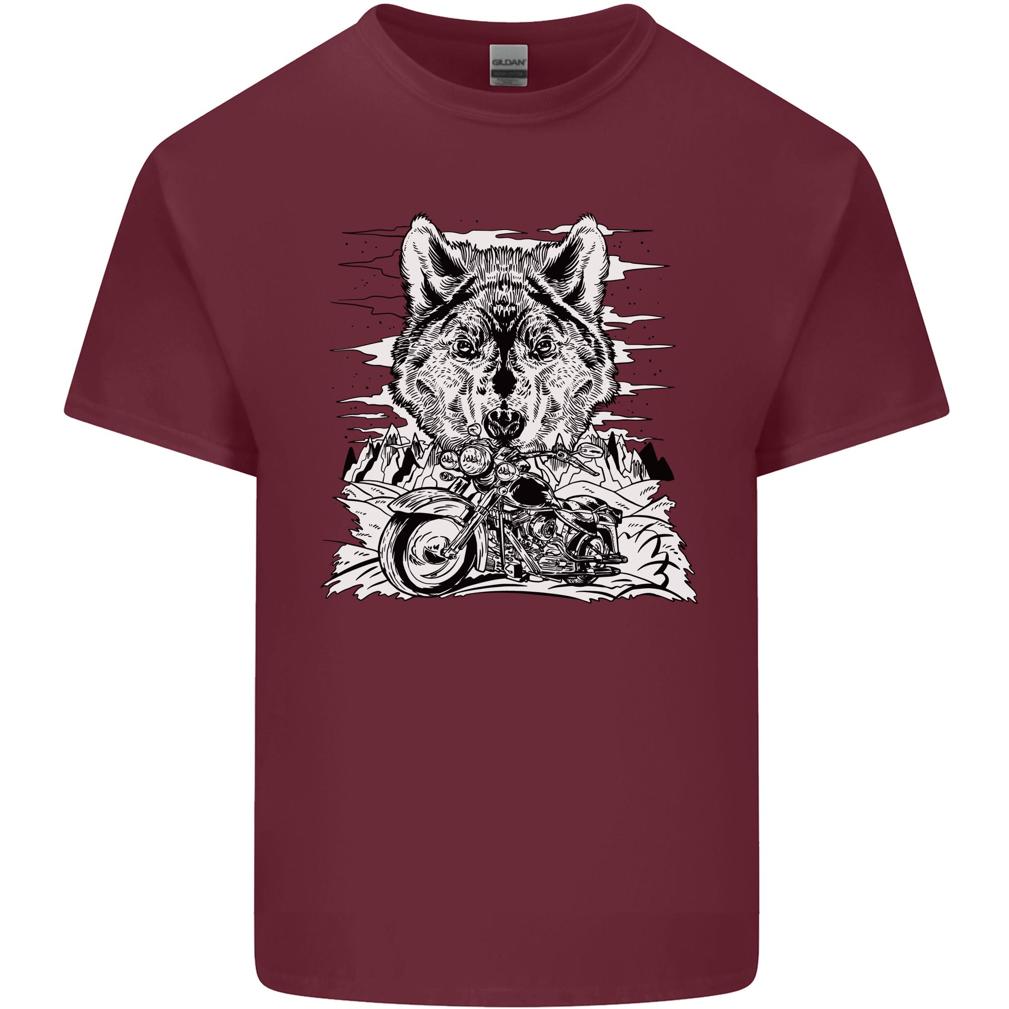 Motorbike Wolf Biker Motorcycle Motorbike Unisexs Light Cotton TShirt S