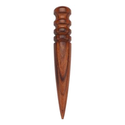 Leather Edges Burnisher Round Head with 4 Grooves Wood Edging Slicker and Tip, Leather Craft Edging Polishing Tool