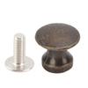 20pcs Cabinet Handle Zinc Alloy Single Hole Handle 12x11MM Round Head Drawer Pulls Bronze Vintage Cabinet Knobs Wood Case
