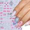5D Bow Nail Sticker 3D Relief Cherry Bowknot Flower Summer Personalized Nail Back Adhesive Sticker Diy Nail Decoration Materials
