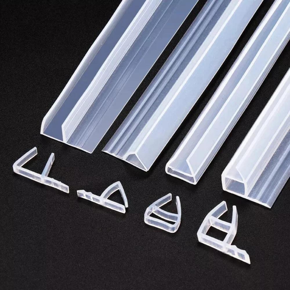 3M Shower Glass Door Seal Strip, Silicone Soft Shower Door Sweep To Stop Leaks, Frameless Seal Strip