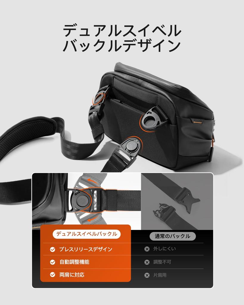 Sling Bag Shoulder Crossbody Adjustable Crossbody Organizer Waterproof Electronic Accessories Opening For Short Public Women Men Unisex Black