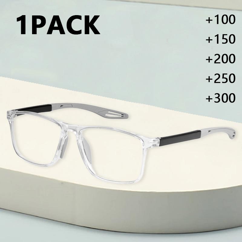1/2PCS Reading Glasses Anti Blue Light Elderly Eyewears +100 +150 +200 +250 +300 Men Women's Large Frame Eyeglasses