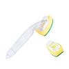 Soap Dispensing Dish Cleaning Brush Set With 1 Dish Washing Handle 9 Sponge Replacement Head Kitchen Sink Scrubber Cleaning Tool
