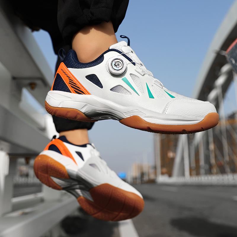 Breathable Swivel Buckle Badminton Shoes, Lightweight, Breathable and Anti-slip Professional Tennis Shoes and Sports Shoes