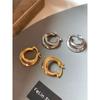 European and American Style Zircon Metal Earrings for Women 2026 Super Trendy Light Luxury High-End Unique Temperament Gold Hoop Earrings