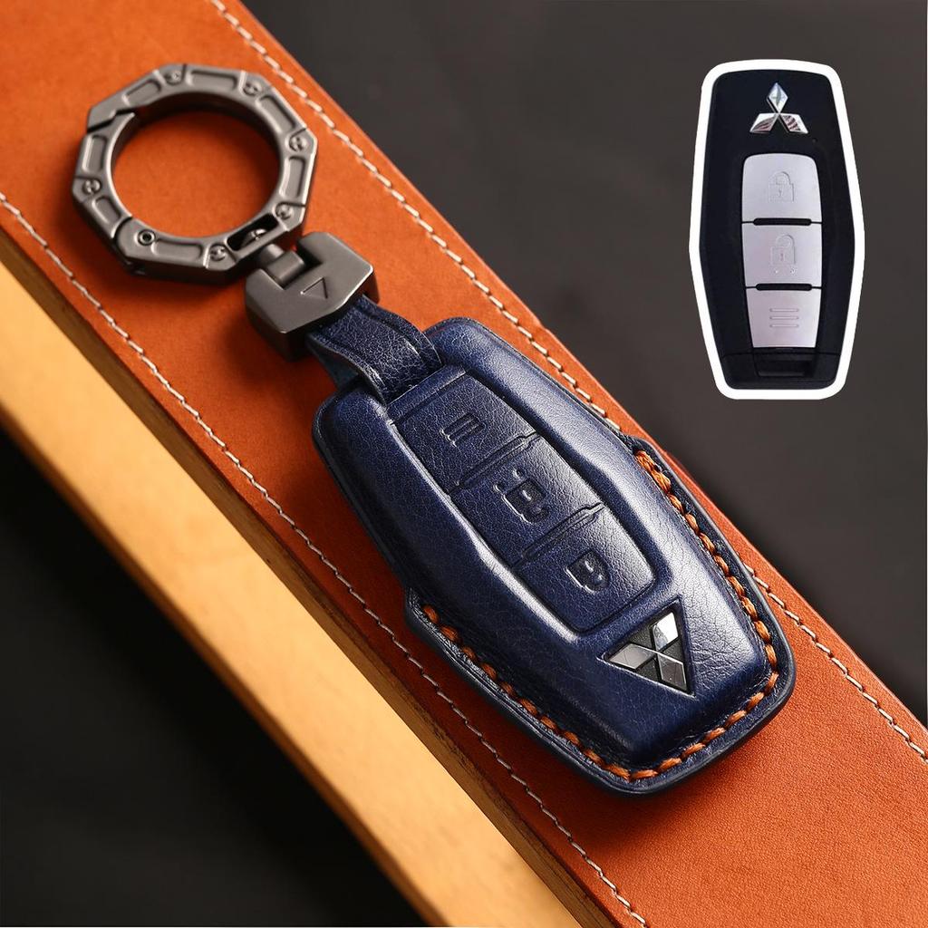 Handcrafted Genuine Cowhide Protective Cover for 2023 Mitsubishi Car Keys