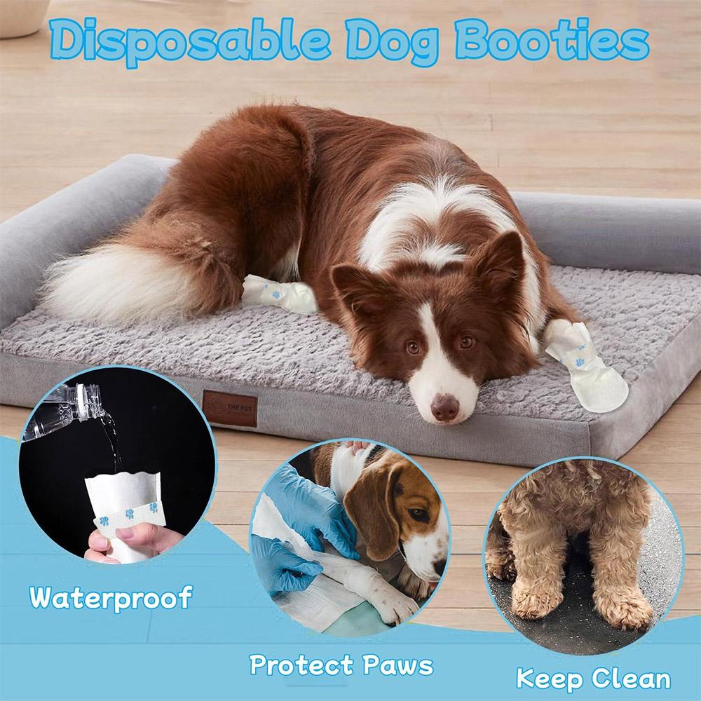 20/40PCS Pet Disposable Paw Shoes Waterproof Non-woven Fabric Dog Anti-Dirt Shoe Covers Outdoor Dog Walking Small Dog Socks