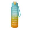 800ml Sportflasche mit Zeiteinteilung BPA-frei Outdoor Farbverlauf Sportwasserflasche Tragbar Große Kapazität Fitnessstudio Trinkbecher mit Strohhalm