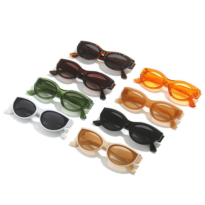 Fashion Vintage Oval Frame Sunglasses Summer UV400 Sun Shades for Women Outdoor Travel Street Style Sun Glasses Driving Goggles