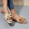 Summer Non-slip Comfortable/lightweight Women's Flat Slippers Fashion New Round Toe Elegant Open-toe Sexy Beach Slippers