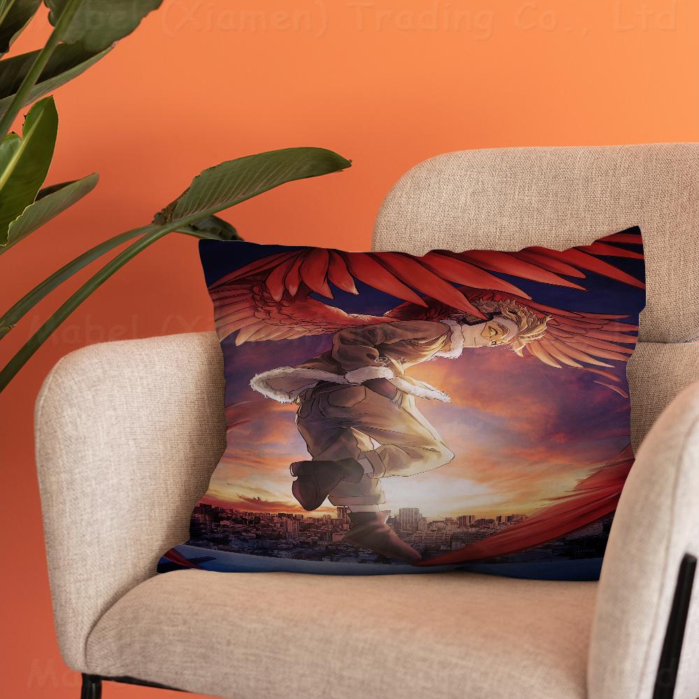 Anime My Hero Academia Hawks Cushion Cover Pillow Cover Decor Pillowcase Printed Cushion Case for Couch