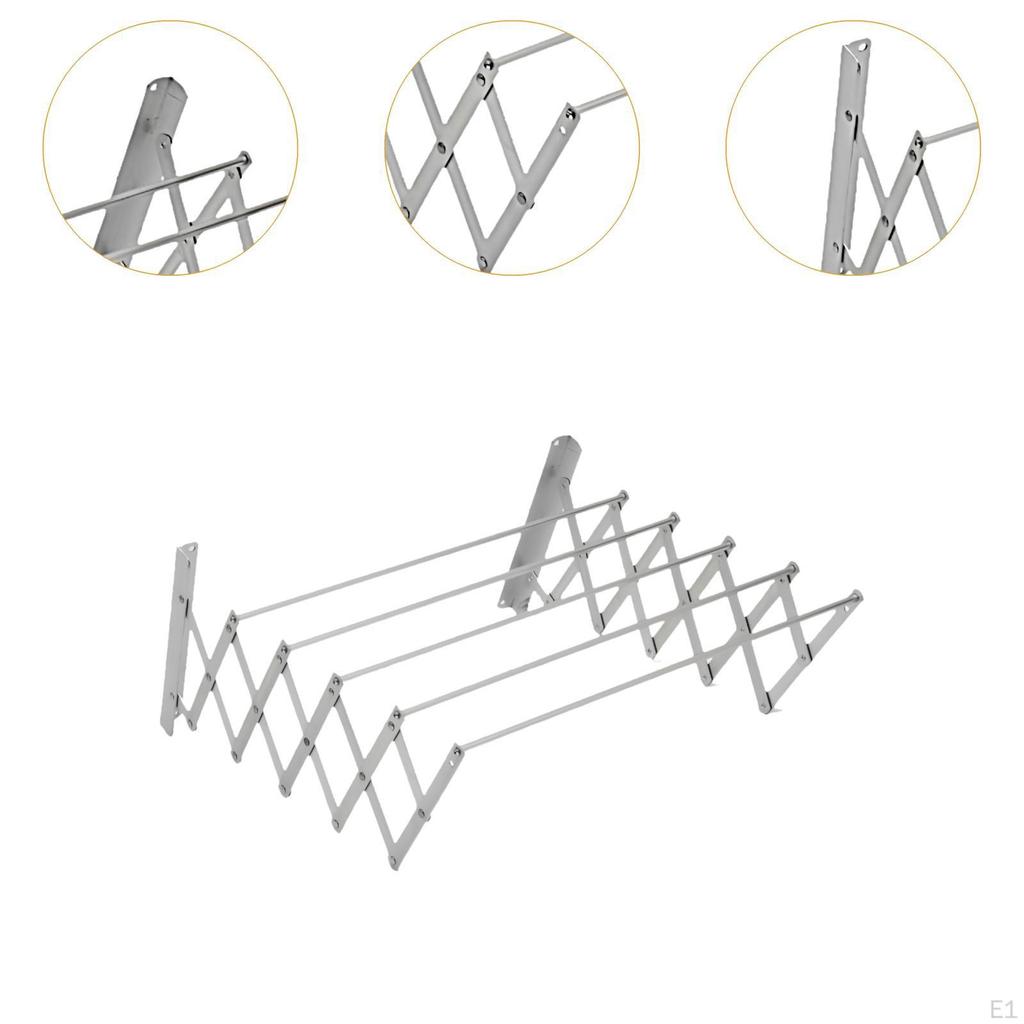 Foldable And Adjustable Wall Mounted Towel Rack Bathroom Accessory