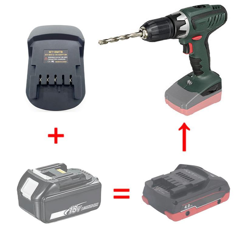 

Адаптер-конвертер для аккумулятора Makita 18 В, преобразованный в Metabo 18 В, литий-ионные аккумуляторные электроинструменты, аксессуары MT18MTB
