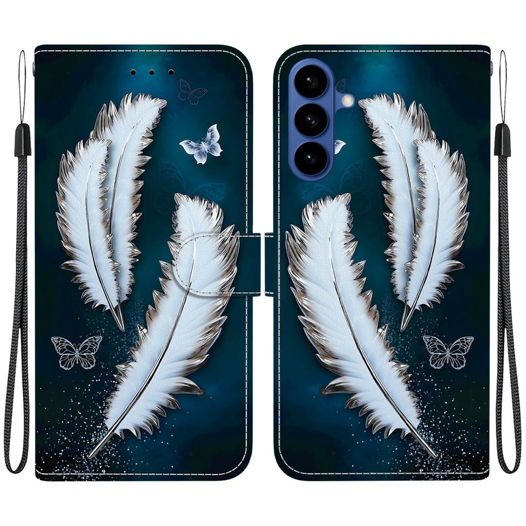 For Samsung Galaxy A57 5G Case Pattern Printing Leather Flip Wallet Phone Cover with Lanyard