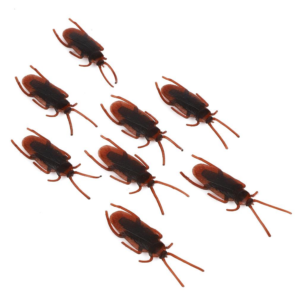 100Pcs Soft Material Fake Cockroach Lifelike Halloween Props Durable Trick Toys April Fools Day