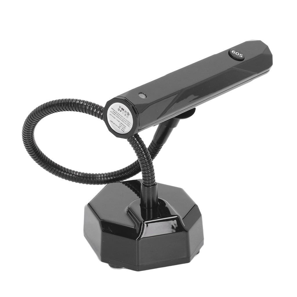 Gooseneck Nail Lamp Fast Dry Rechargeable LED Desktop Gooseneck Nail Light for Manicure Black