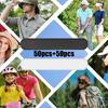 100Pcs Sweat Absorbing Pad Hat Liner Comfortable Breathable Sweat Liner Pad for Outdoor Sport Running Cycling Golfing