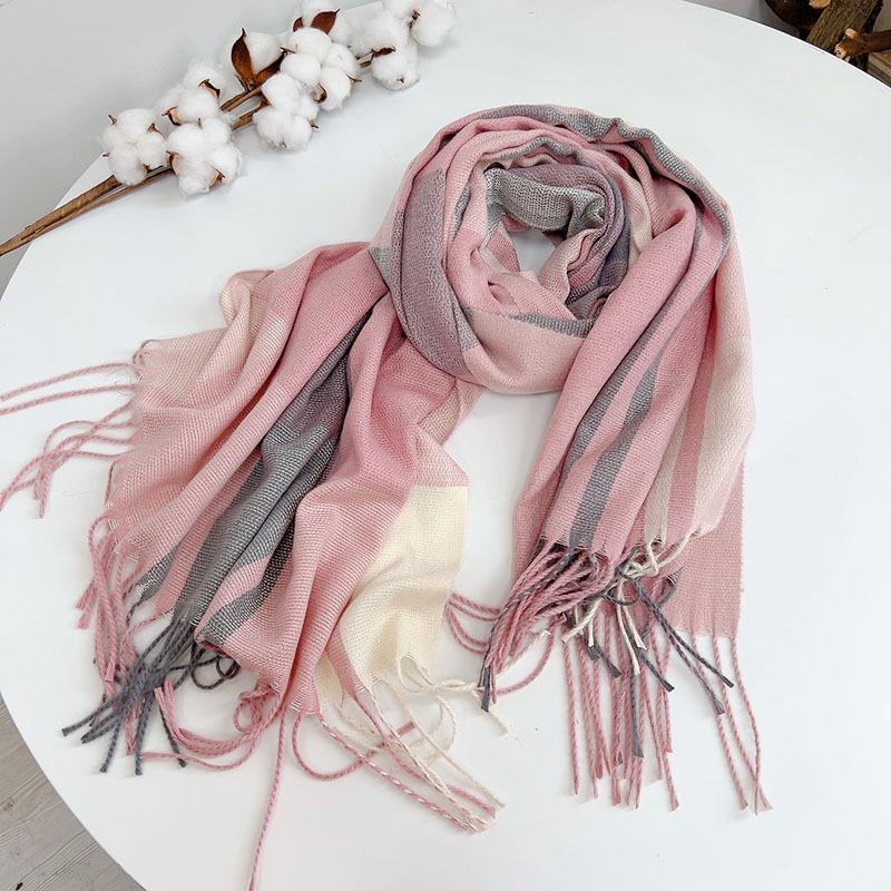 Autumn and winter British retro style check thick keepwarm scarf
