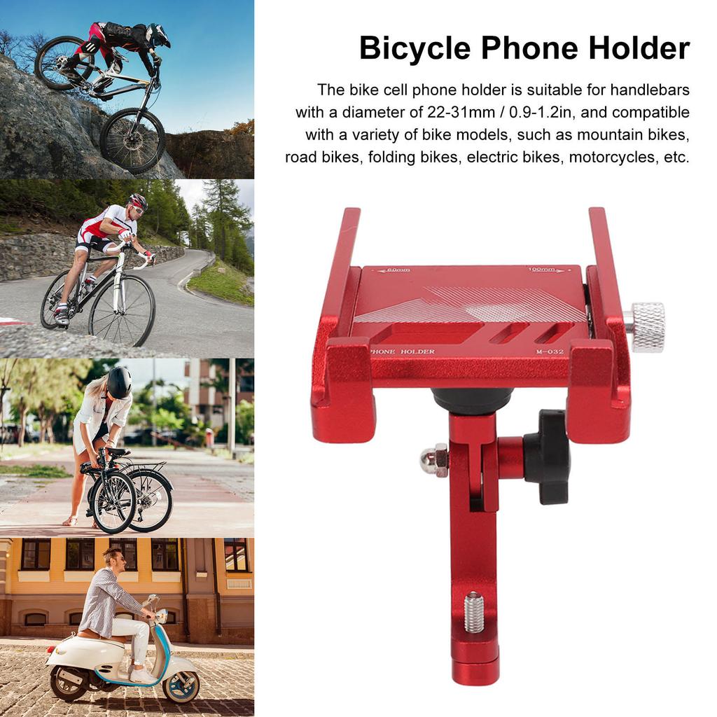 MEROCA Bike Cell Phone Holder Aluminum 360 Degrees  Rotation   Handlebar Phone Mount Stand for Mountain Bike Motorcycle