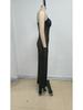 European and American Rhinestone Spaghetti Strap Mesh Evening Gown - Sexy Slim Fit Hip Hugger Skirt for Nightclub and Banquet Parties