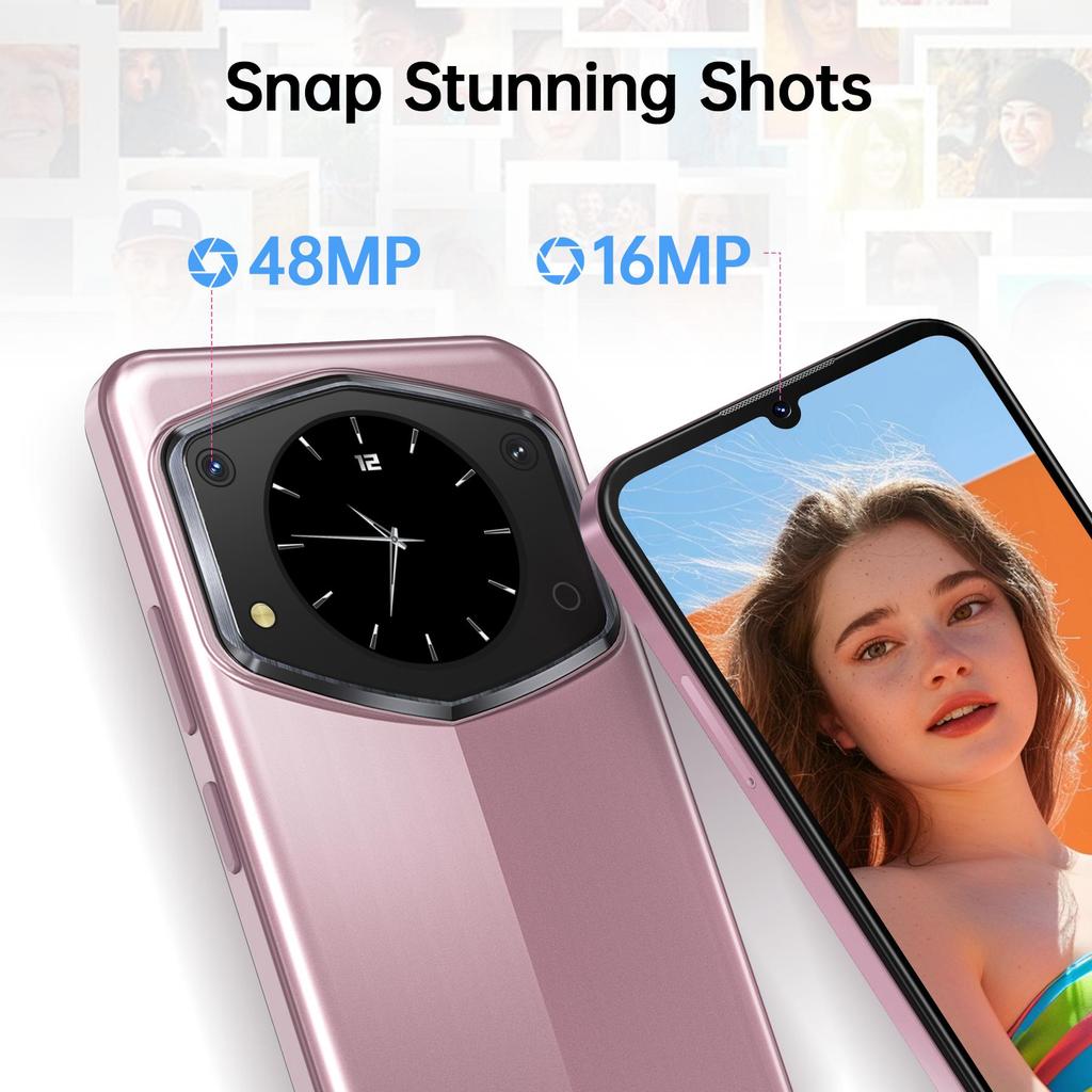 CUBOT A30 Smartphone - 16GB+128GB/1TB Smartphone Android 14, 6.74" HD+/90Hz Display, 1.46" Back Screen, 48MP+16MP, 5100mAh, Dual SIM 4G/OTG