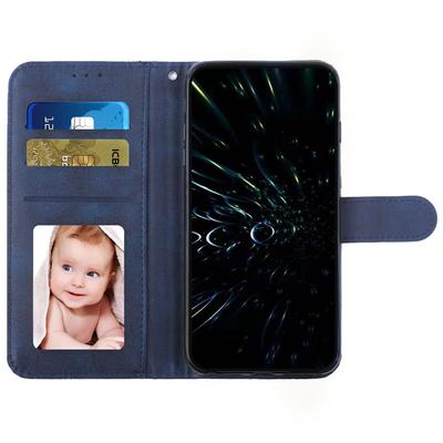 Pro Xiaomi Redmi A3 4G/Poco C61 4G Pouzdro Peněženka z kůže s texturou telete Potah na telefon s výklopným stojánkem