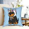 Funny Unicorn Rottweiler Dog Square Pillow Case Throw Pillow  Cushion Covers