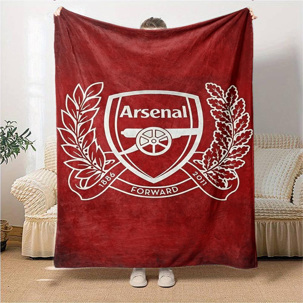 Arsenal Crest Blankets Flannel Printed Breathable Warm Throw Blanket for Home Office Bedspreads 0708a33