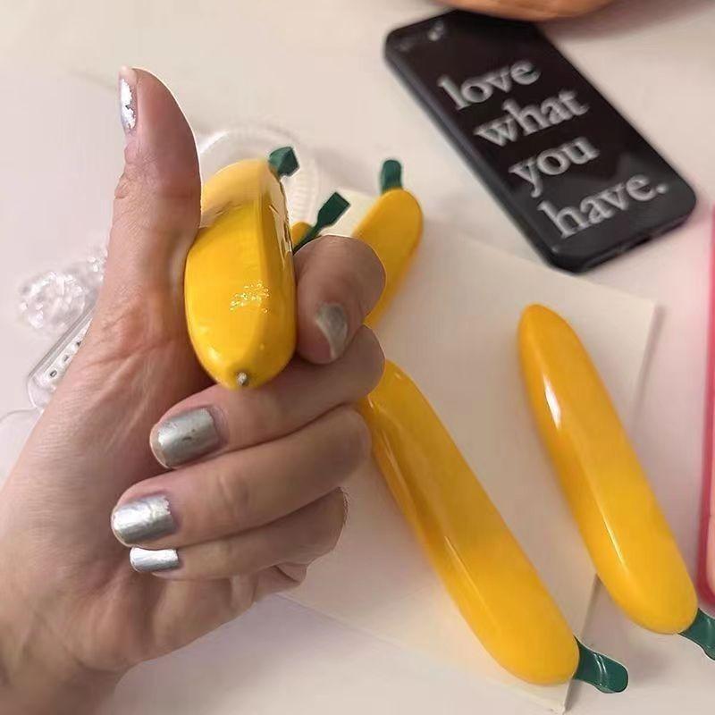 Hohes Aussehen INS-Stil Bananen-Druckstift Lustige Simulations-Schreibwaren Süßes Kreatives Schreibwerkzeug für Schüler Schule Büro Täglich