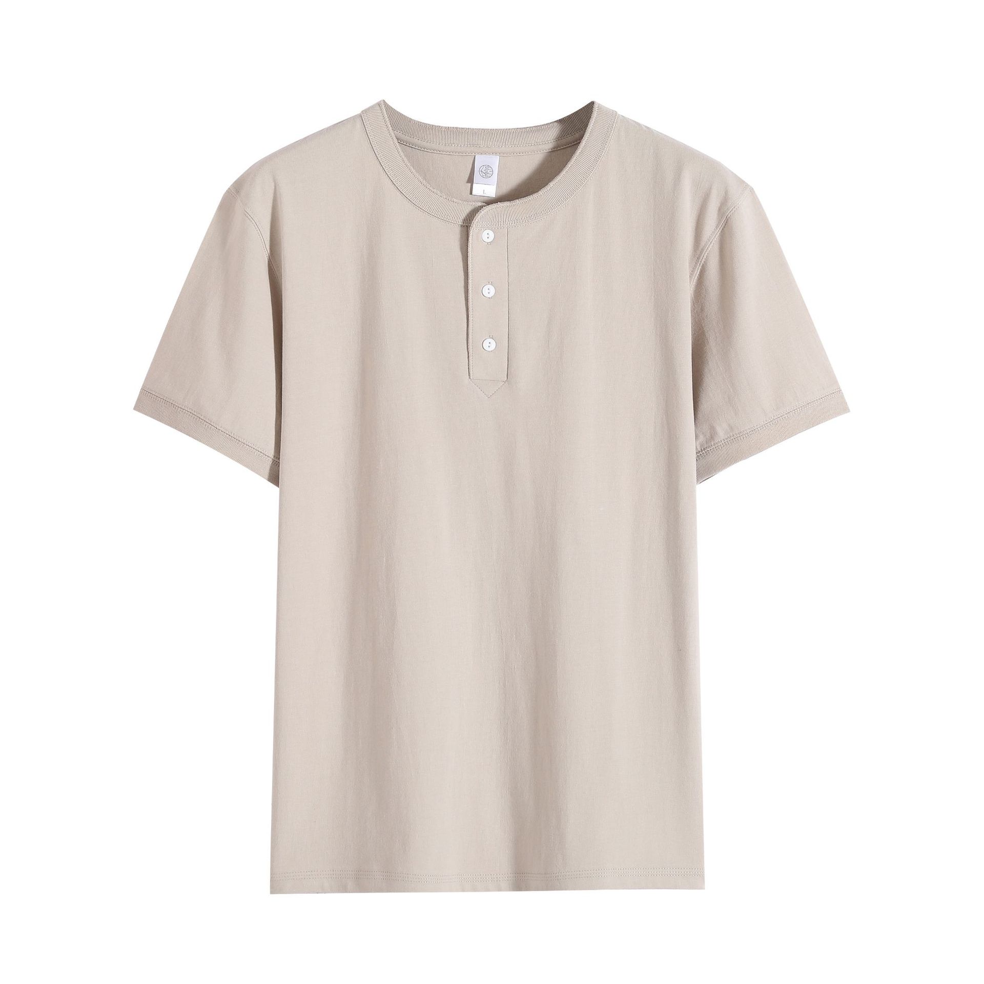 

Men Short Sleeve Henley Heavyweight Every Day T-Shirt XS