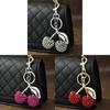 Cherry Keychain Jewelry Gift For Women With Diamond Embellishments For Fashion Accessories