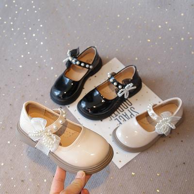 Mädchen Prinzessin Schuhe Kinder Sommer kleine Lederschuhe Perle Mary Jane Frühling und Herbst Schuhe 2025 neue einzelne Schuhe Mode